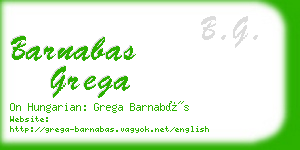 barnabas grega business card